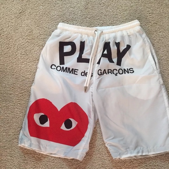 comme de garcons swim trunks